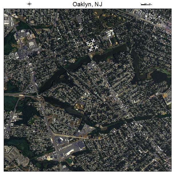 Oaklyn, NJ air photo map