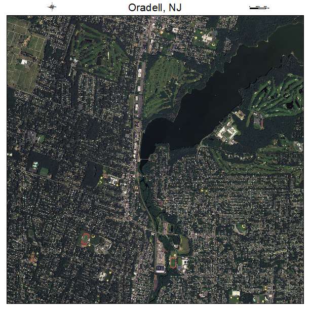 Oradell, NJ air photo map