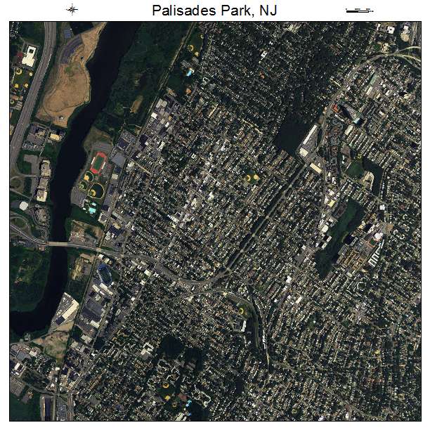 Palisades Park, NJ air photo map
