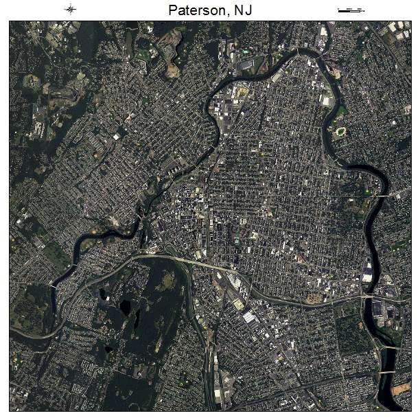Paterson, NJ air photo map