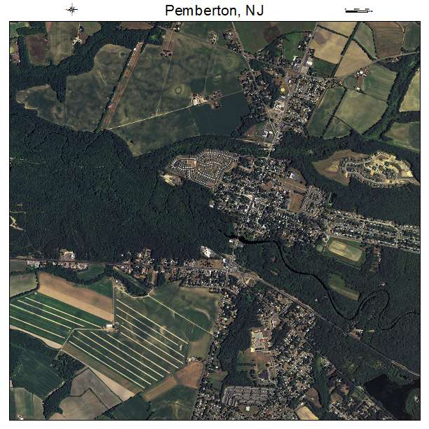 Pemberton, NJ air photo map