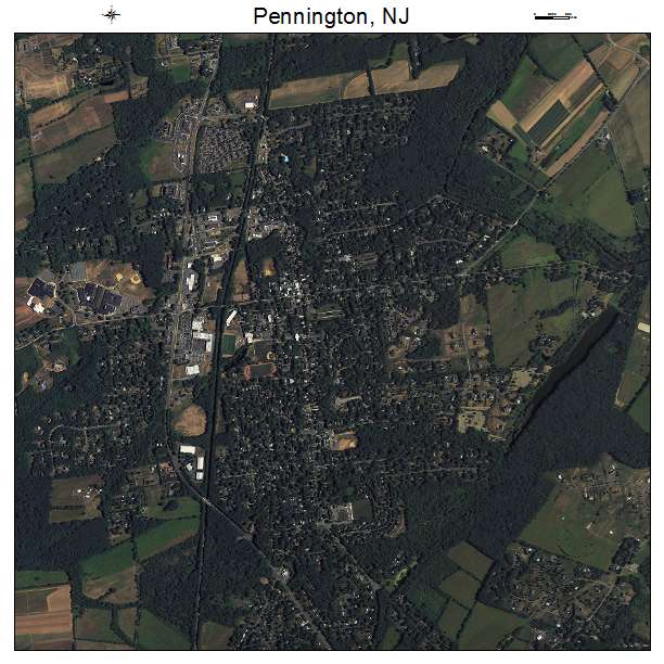 Pennington, NJ air photo map