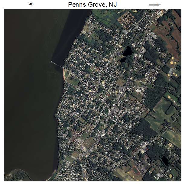 Penns Grove, NJ air photo map