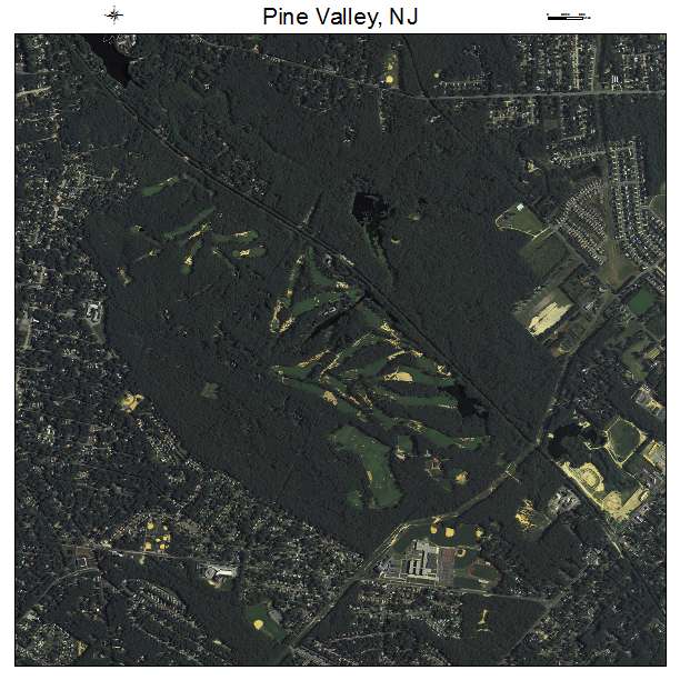 Pine Valley, NJ air photo map