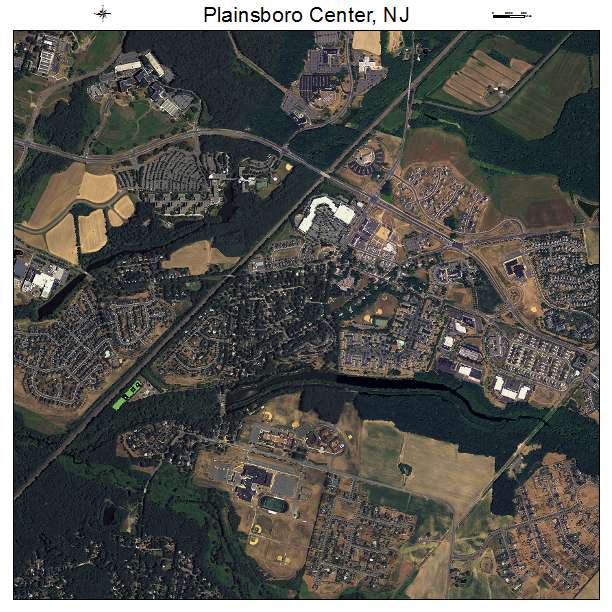 Plainsboro Center, NJ air photo map