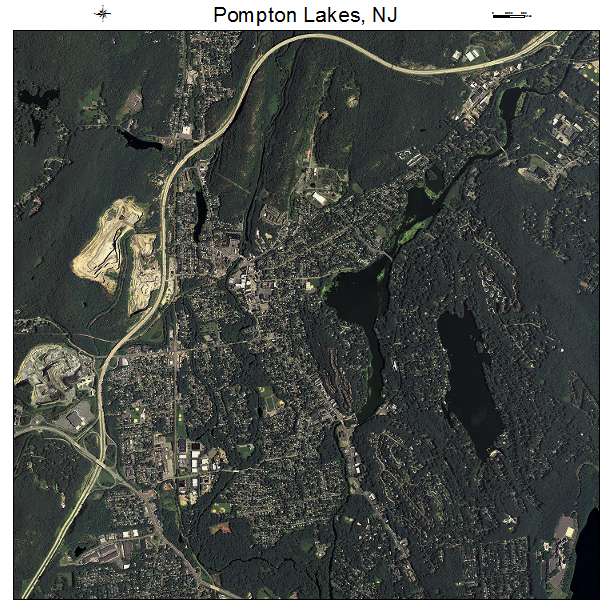 Pompton Lakes, NJ air photo map