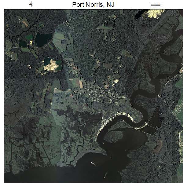 Port Norris, NJ air photo map