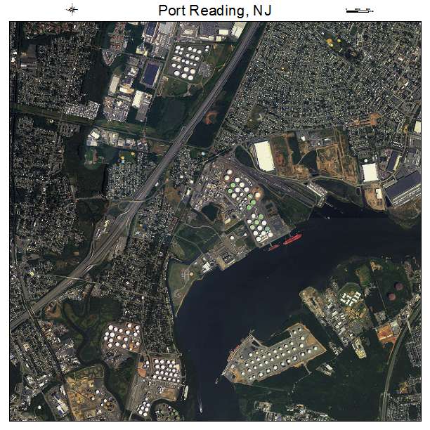 Port Reading, NJ air photo map