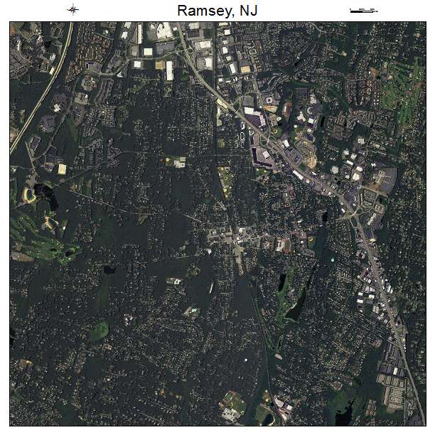 Ramsey, NJ air photo map