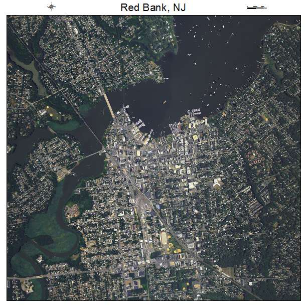 Red Bank, NJ air photo map