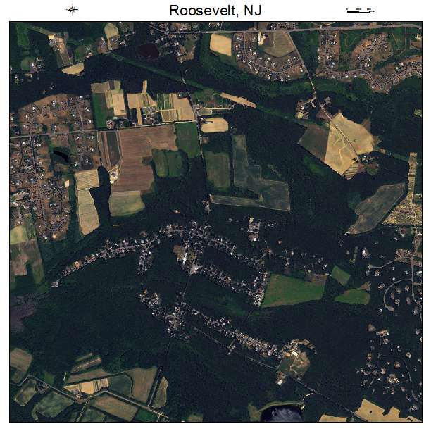 Roosevelt, NJ air photo map