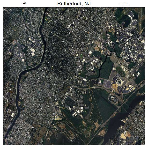 Rutherford, NJ air photo map