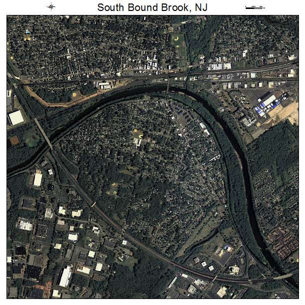 South Bound Brook, NJ air photo map