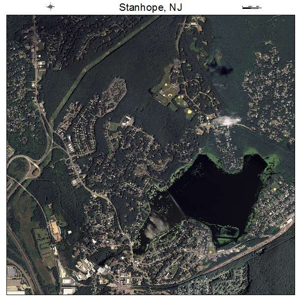 Stanhope, NJ air photo map
