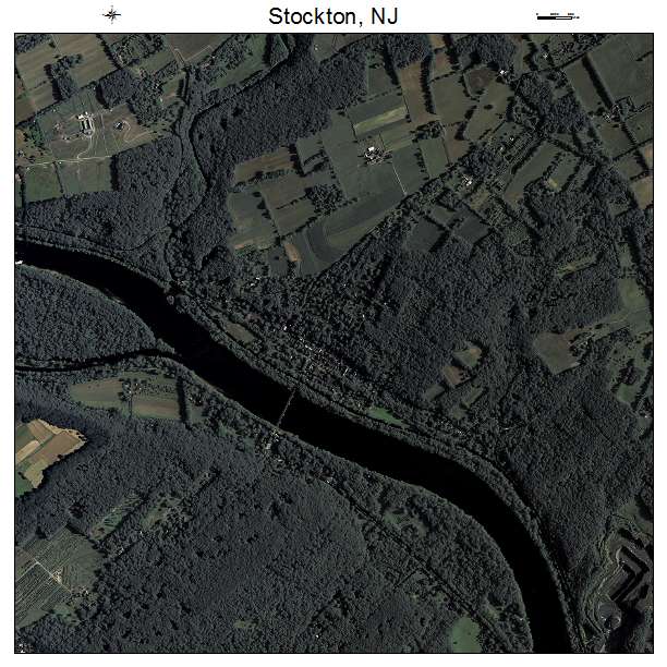 Stockton, NJ air photo map