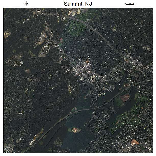 Summit, NJ air photo map