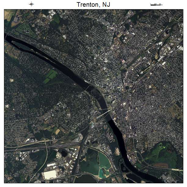 Trenton, NJ air photo map