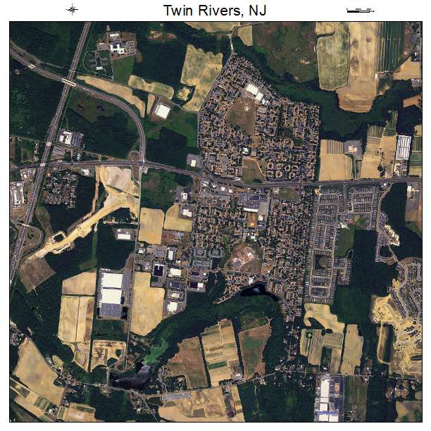 Twin Rivers, NJ air photo map
