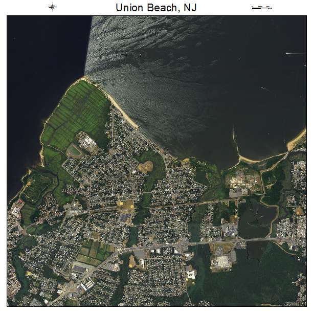 Aerial Photography Map of Union Beach, NJ New Jersey