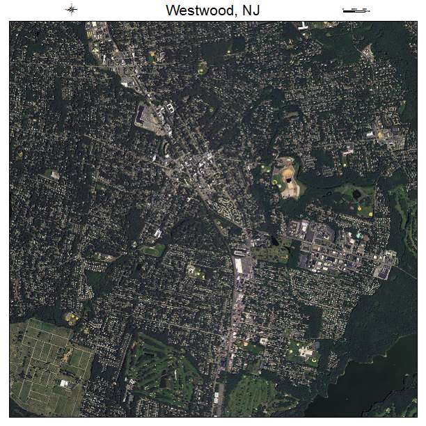 Westwood, NJ air photo map