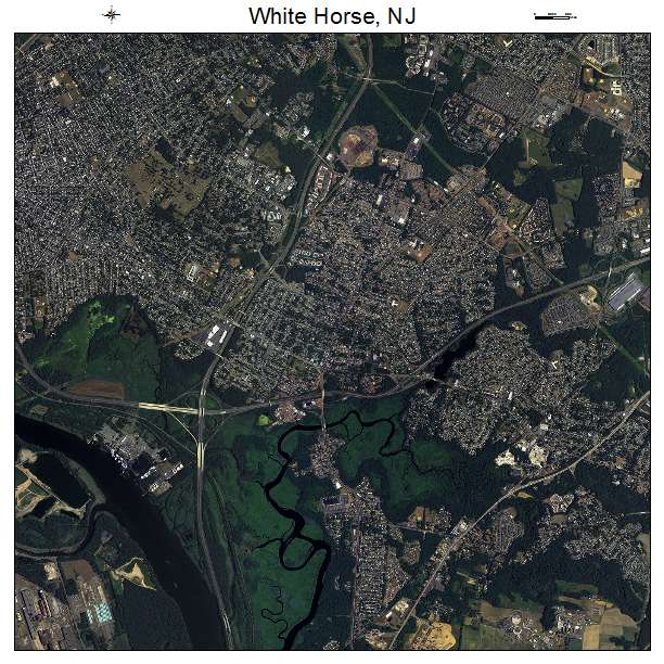 White Horse, NJ air photo map
