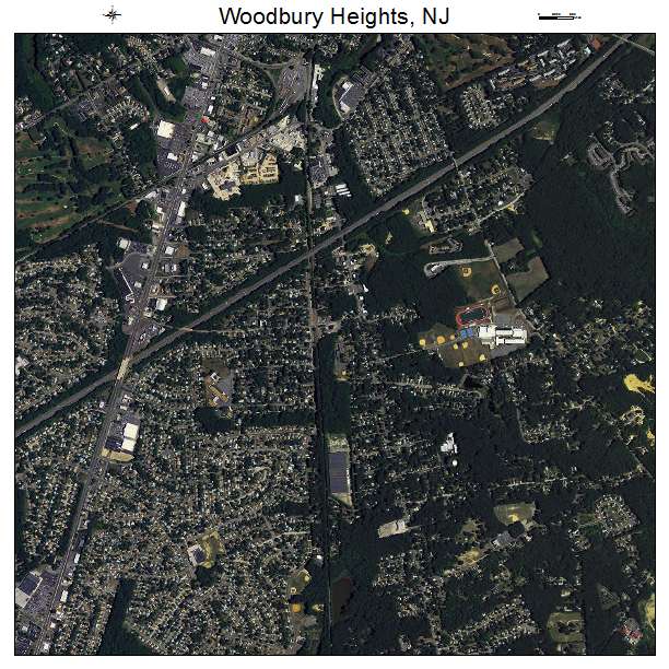 Woodbury Heights, NJ air photo map