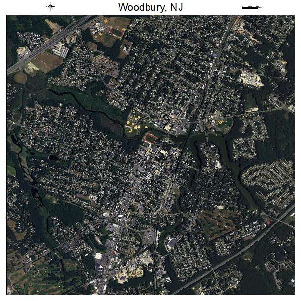 Woodbury, NJ air photo map