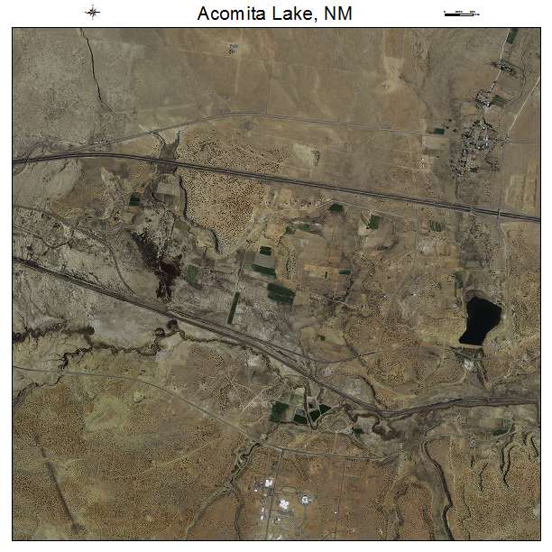 Acomita Lake, NM air photo map