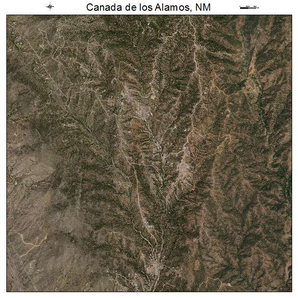 Canada de los Alamos, NM air photo map