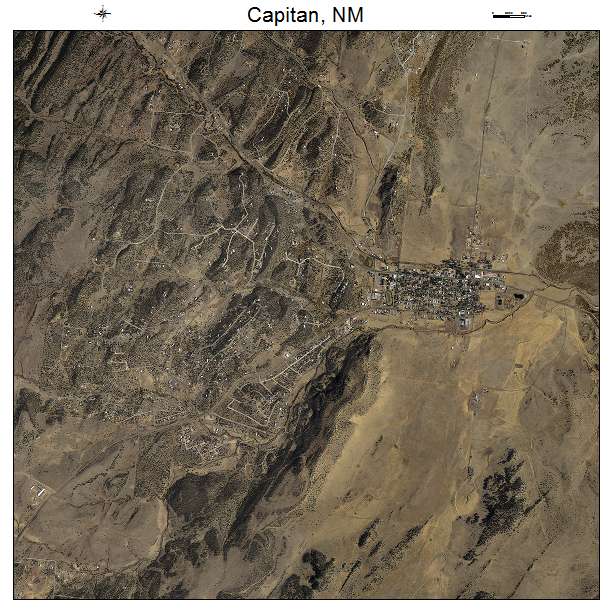 Capitan, NM air photo map