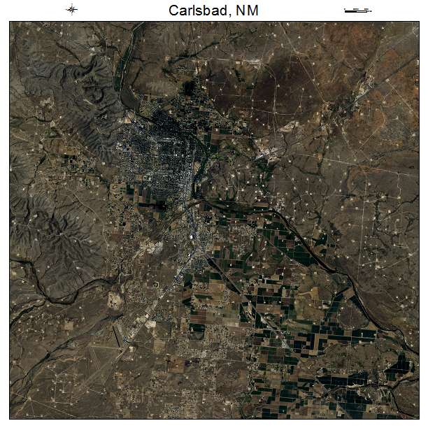 Carlsbad, NM air photo map