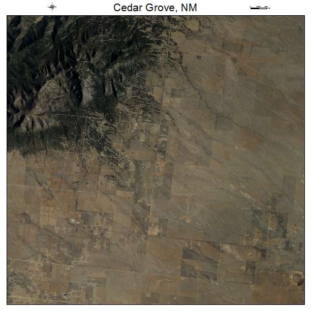 Cedar Grove, NM air photo map