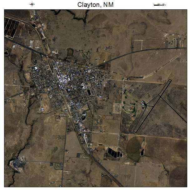 Clayton, NM air photo map