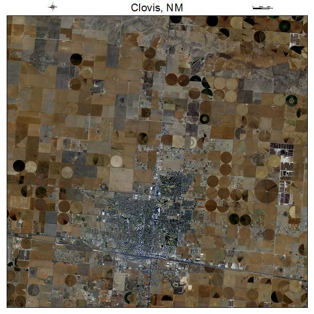 Clovis, NM air photo map
