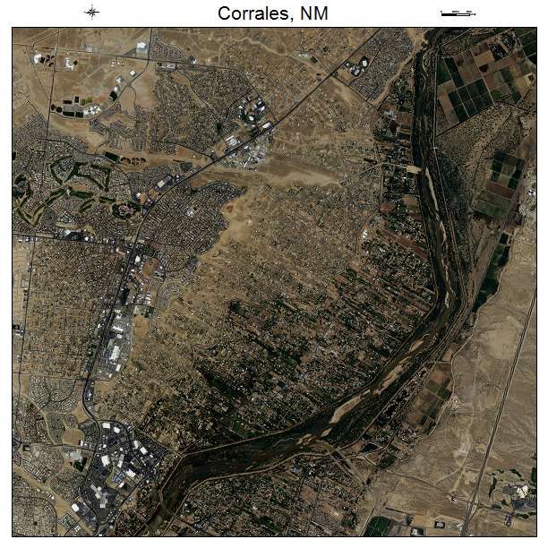 Corrales, NM air photo map