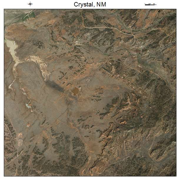 Crystal, NM air photo map