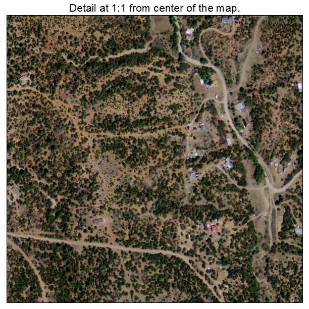 Canada de los Alamos, New Mexico aerial imagery detail