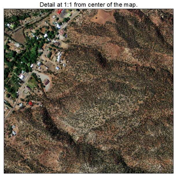 Jemez Springs, New Mexico aerial imagery detail