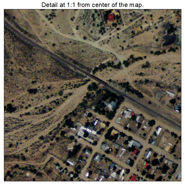 Los Cerrillos, New Mexico aerial imagery detail