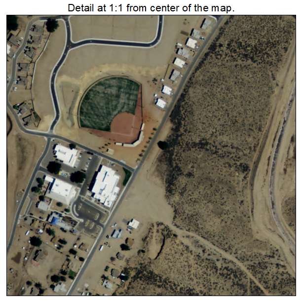 Pueblo of Sandia Village, New Mexico aerial imagery detail