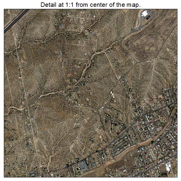 Santa Fe, New Mexico aerial imagery detail