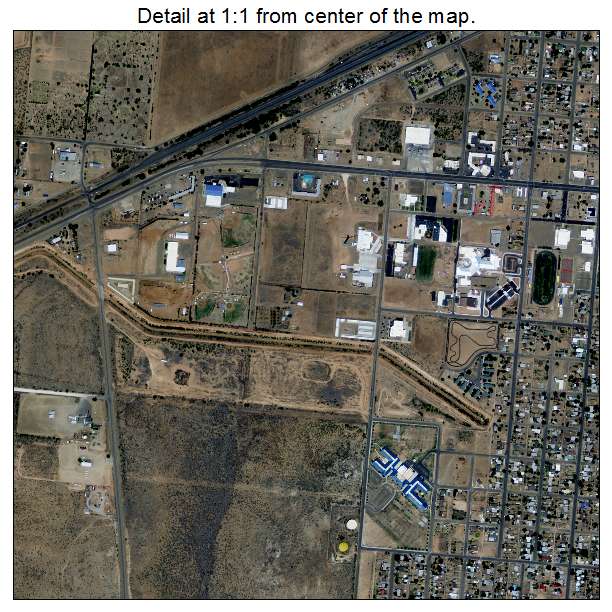 Tucumcari, New Mexico aerial imagery detail