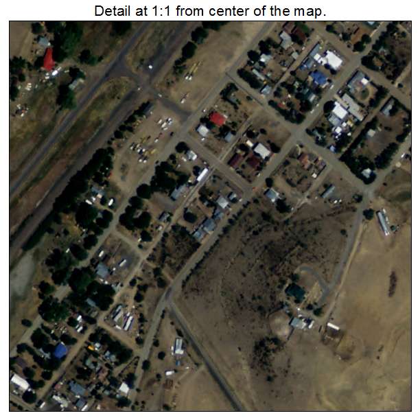 Wagon Mound, New Mexico aerial imagery detail