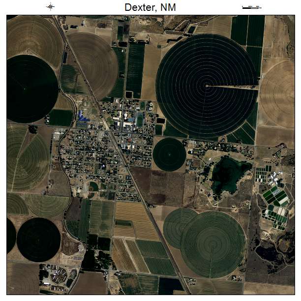 Dexter, NM air photo map