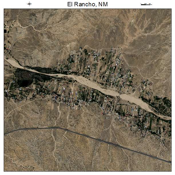 El Rancho, NM air photo map
