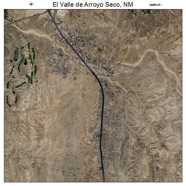 El Valle de Arroyo Seco, NM air photo map