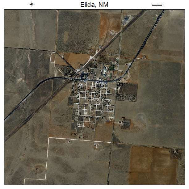 Elida, NM air photo map