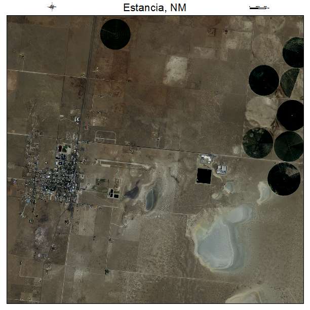 Estancia, NM air photo map