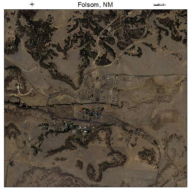 Folsom, NM air photo map
