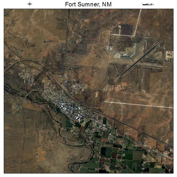 Fort Sumner, NM air photo map